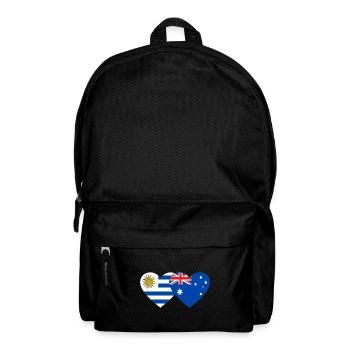Uruguay Australia Heart Flag - Backpack - black - Front