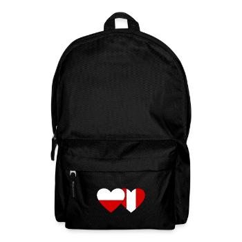 Polen Peru Herz Flagge - Rucksack - Schwarz - Vorne