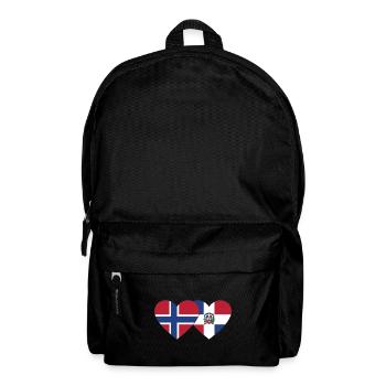 Norvège République dominicaine Flag Heart - Sac à dos - noir - Devant