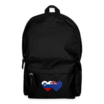 Slovénie Nouvelle-Zélande Drapeau Coeur - Sac à dos - noir - Devant