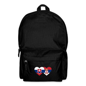 Slovaquie Serbie Drapeau du Cœur - Sac à dos - noir - Devant