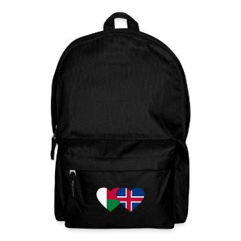 Madagaskar Island Flagge Herz - Rucksack - Schwarz - Vorne