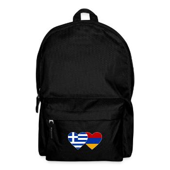 Griechenland Armenien Flagge Herz - Rucksack - Schwarz - Vorne