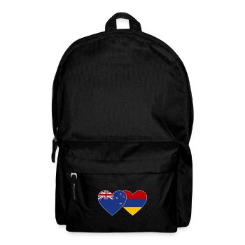 Neuseeland Armenien Flagge Herz - Rucksack - Schwarz - Vorne
