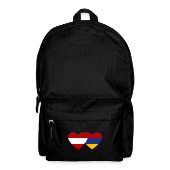Austria Armenia Flag Heart - Backpack - black - Front