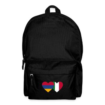 Armenia Italy Flag Heart - Backpack - black - Front
