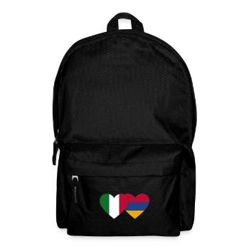 Italien Armenien Flagge Herz - Rucksack - Schwarz - Vorne
