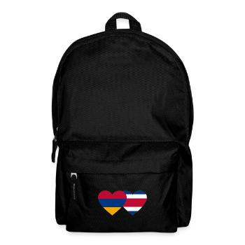 Arménie Costa Rica Drapeau Coeur - Sac à dos - noir - Devant