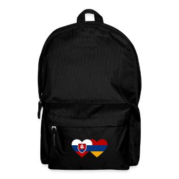 Slowakei Armenien Flagge Herz - Rucksack - Schwarz - Vorne