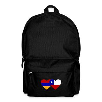 Arménie Chili Drapeau Coeur - Sac à dos - noir - Devant