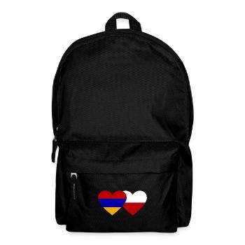 Armenien Polen Flagge Herz - Rucksack - Schwarz - Vorne