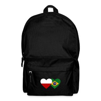 Pologne Brésil Flag Heart - Sac à dos - noir - Devant