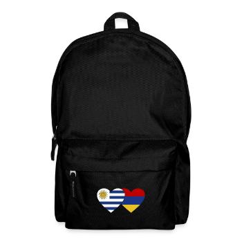 Uruguay Armenia Flag Heart - Backpack - black - Front