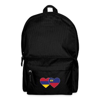 Armenien Liechtenstein Flagge Herz - Rucksack - Schwarz - Vorne