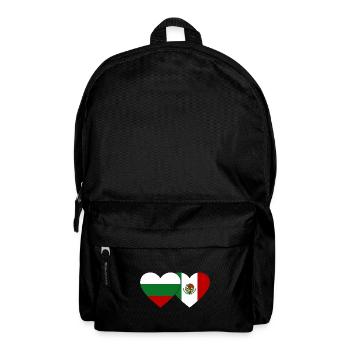 Bulgarien Mexiko Flagge Herz - Rucksack - Schwarz - Vorne