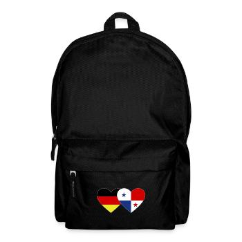Deutschland Panama Flagge Herz - Rucksack - Schwarz - Vorne