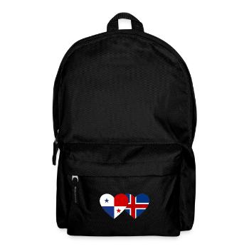 Cœur de drapeau de l’île de Panama - Sac à dos - noir - Devant