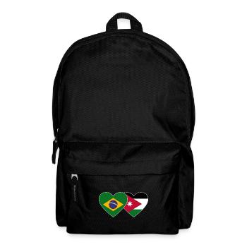 Brésil Jordan Drapeau Coeur - Sac à dos - noir - Devant