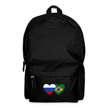 Drapeau de la Russie et du Brésil - Sac à dos - noir - Devant