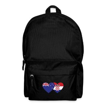 Nouvelle-Zélande Croatie Flag Heart - Sac à dos - noir - Devant
