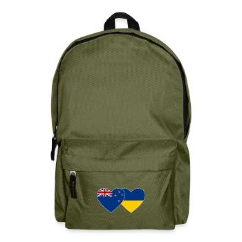 Nouvelle-Zélande Ukraine Drapeau Coeur - Sac à dos - vert olive - Devant
