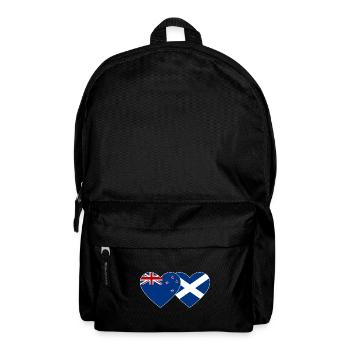 Neuseeland Schottland Flagge Herz - Rucksack - Schwarz - Vorne