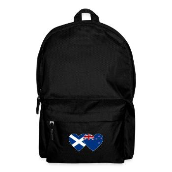 Schottland Neuseeland Flagge Herz - Rucksack - Schwarz - Vorne