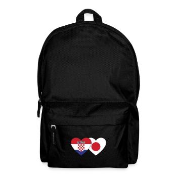 Croatia Japan Flag Heart - Backpack - black - Front