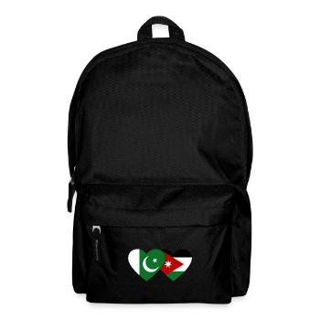 Pakistan Jordan Flag Heart - Backpack - black - Front