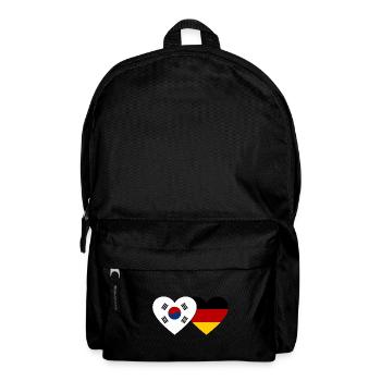 Corée du Sud Allemagne Flag Heart - Sac à dos - noir - Devant