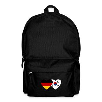 Deutschland Südkorea Flagge Herz - Rucksack - Schwarz - Vorne