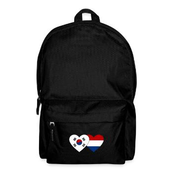 South Korea Holland Flag Heart - Backpack - black - Front