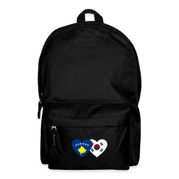 Kosovo Südkorea Flagge Herz - Rucksack - Schwarz - Vorne