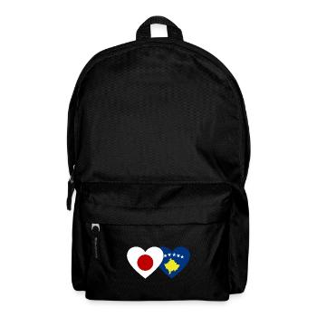 Japon Drapeau du Kosovo coeur - Sac à dos - noir - Devant