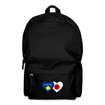 Cœur du drapeau du Japon du Kosovo - Sac à dos - noir - Devant