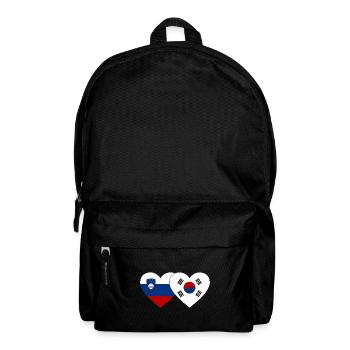 Slowenien Südkorea Flagge Herz - Rucksack - Schwarz - Vorne