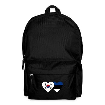 Südkorea Estland Flagge Herz - Rucksack - Schwarz - Vorne
