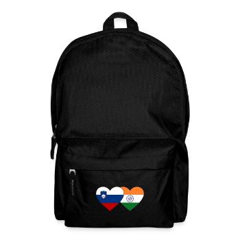 Slowenien Indien Flagge Herz - Rucksack - Schwarz - Vorne