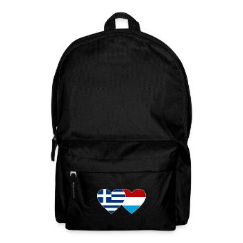 Grèce Drapeau luxembourgeois coeur utilisé - Sac à dos - noir - Devant