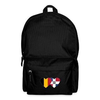 Belgique République dominicaine Flag Heart - Sac à dos - noir - Devant