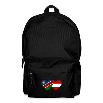 Namibia Österreich Flagge Herz - Rucksack - Schwarz - Vorne