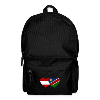Österreich Namibia Flagge Herz - Rucksack - Schwarz - Vorne