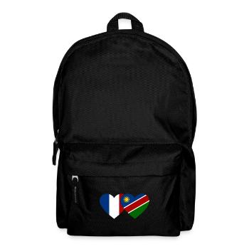 France Namibia Flag Heart - Backpack - black - Front