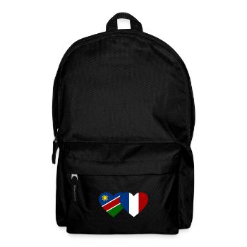 Namibia Frankreich Flagge Herz - Rucksack - Schwarz - Vorne
