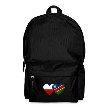 Poland Namibia Flag Heart - Backpack - black - Front