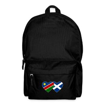 Namibia Scotland Flag Heart - Backpack - black - Front