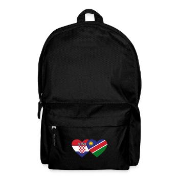 Croatia Namibia Flag Heart - Backpack - black - Front