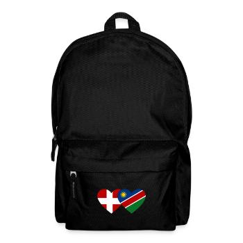 Denmark Namibia Flag Heart - Backpack - black - Front