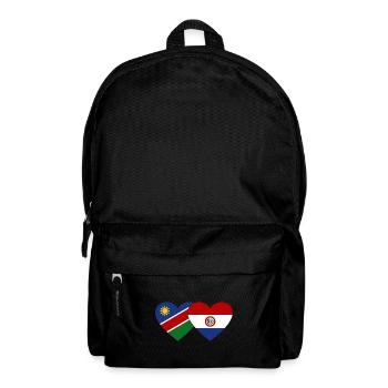Namibia Dominikanische Republik Flagge Herz - Rucksack - Schwarz - Vorne
