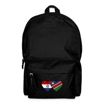 Domenikanische Republik Namibia Flagge Herz - Rucksack - Schwarz - Vorne